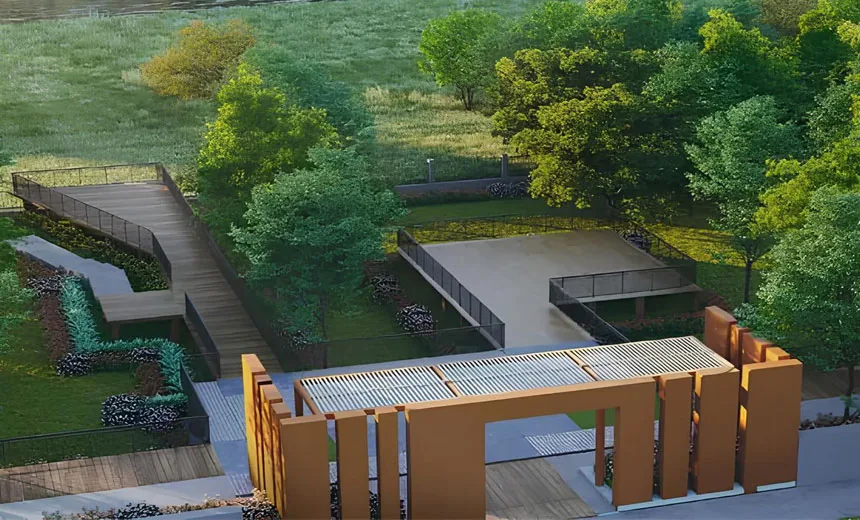 Godrej Regent Park landscaped walkways, artistic impression